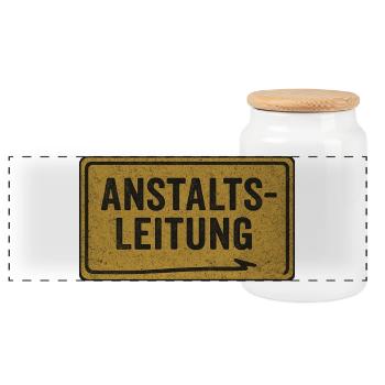 Gestion pénitentiaire – Un dicton amusant pour les gestionnaires du chaos - Boîte à biscuits avec couvercle en bois - blanc - Devant