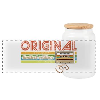 Édition Originale Limitée 1986 - Cassette - Boîte à biscuits avec couvercle en bois - blanc - Devant