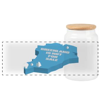 Le Groenland n’est pas à vendre (édition 3D) - Boîte à biscuits avec couvercle en bois - blanc - Devant