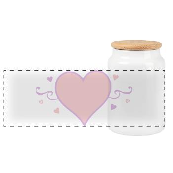 Cadeau pour la fête des mères : Idée de cadeau pour la fête des mères - Boîte à biscuits avec couvercle en bois - blanc - Devant