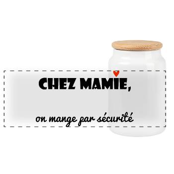 MAMIE. MAMAN. GRAND-MERE. FÊTE DES MÈRES. COEUR - Boîte à biscuits avec couvercle en bois - blanc - Devant