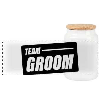 team_groom - Boîte à biscuits avec couvercle en bois - blanc - Devant