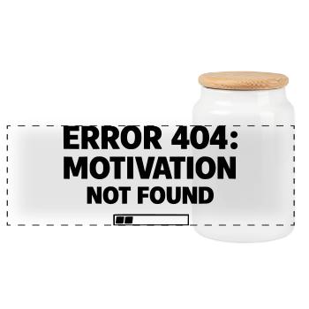 ERREUR 404 : Motivation non trouvée | Faute minimale de frappe - Boîte à biscuits avec couvercle en bois - blanc - Devant