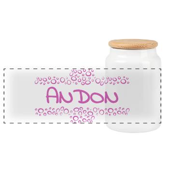ANDON - Boîte à biscuits avec couvercle en bois - blanc - Devant
