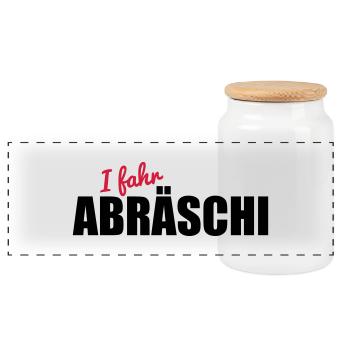 Abräschi - Panorama Keksdose mit Holzdeckel - Weiß - Vorne
