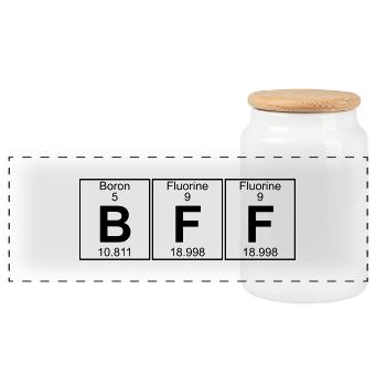 BFF (bff) - Full - Panorama Keksdose mit Holzdeckel - Weiß - Vorne