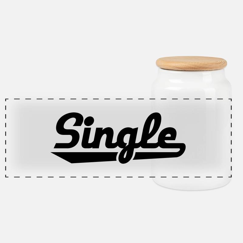 Single - Panorama Keksdose mit Holzdeckel - Weiß