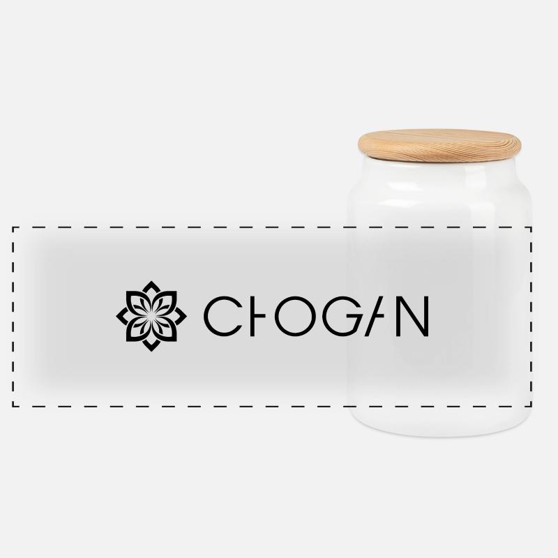 Chogan - Boîte à biscuits avec couvercle en bois - blanc