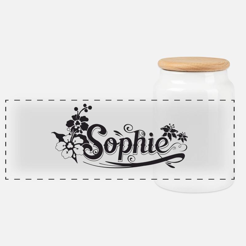 SOPHIE - Panorama Keksdose mit Holzdeckel - Weiß