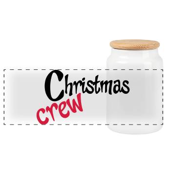 Noël - Boîte à biscuits avec couvercle en bois - blanc - Devant