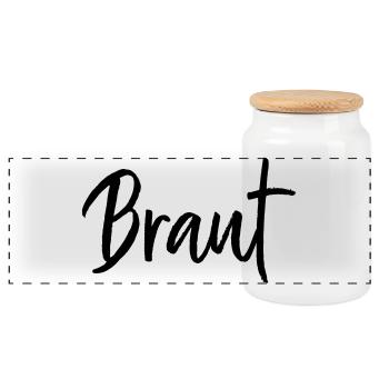 Enterrement de vie de jeune fille - Boîte à biscuits avec couvercle en bois - blanc - Devant