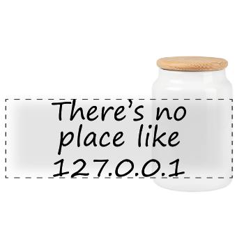 Geek - Panoramic Cookie Jar with Wooden Lid - white - Front