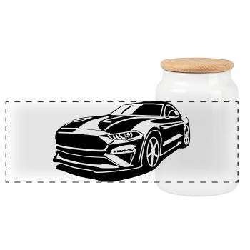 GT 500 - Boîte à biscuits avec couvercle en bois - blanc - Devant