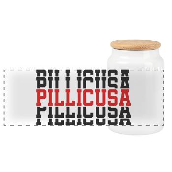 t-shirt pillicusa t-shirt Sicily - Panoramic Cookie Jar with Wooden Lid - white - Front