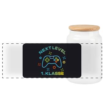 Game Controller - Next Level 1st Class - Panoramic Cookie Jar with Wooden Lid - white - Front