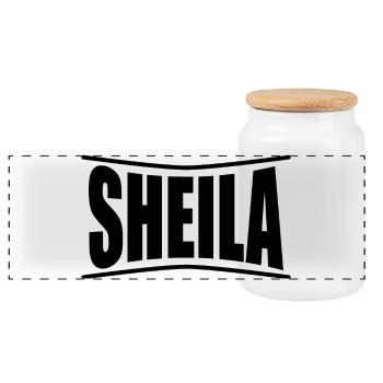 T-Shirt Sheila T-Shirt Geschenkidee - Panorama Keksdose mit Holzdeckel - Weiß - Vorne