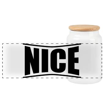 Jolie idée cadeau t-shirt t-shirt - Boîte à biscuits avec couvercle en bois - blanc - Devant