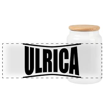 t-shirt Ulrica t-shirt gift idea - Panoramic Cookie Jar with Wooden Lid - white - Front