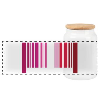 LGBT Pride Month - I Was Born This Way (Lesbian) - Panoramic Cookie Jar with Wooden Lid - white - Front