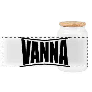 Idée cadeau t-shirt t-shirt Vanna - Boîte à biscuits avec couvercle en bois - blanc - Devant