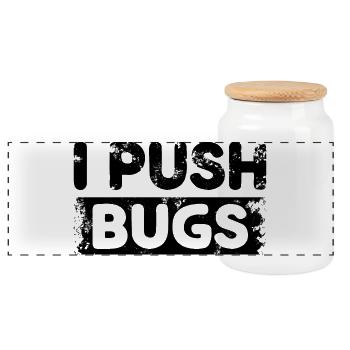 I Push Bugs - Panorama Keksdose mit Holzdeckel - Weiß - Vorne