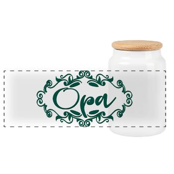 CADEAUX DE FÊTE DES PÈRES POUR GRAND-PÈRE - GRAND-PÈRE PAPA - Boîte à biscuits avec couvercle en bois - blanc - Devant