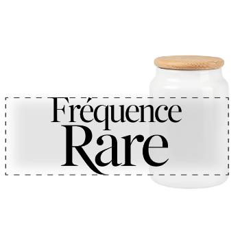 Fréquence Rare - Boîte à biscuits avec couvercle en bois - blanc - Devant
