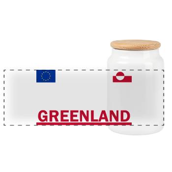Je soutiens le Groenland - Boîte à biscuits avec couvercle en bois - blanc - Devant