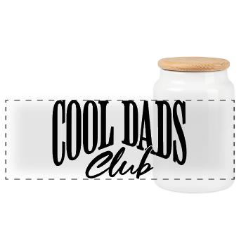 Club des papas cool - Boîte à biscuits avec couvercle en bois - blanc - Devant