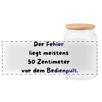 Instandhaltung T-Shirt Lustiges Geschenk Handwerk! - Panorama Keksdose mit Holzdeckel - Weiß - Vorne