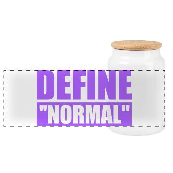 Define Normal Lustig Sarkastisch Definition Grafik - Panorama Keksdose mit Holzdeckel - Weiß - Vorne