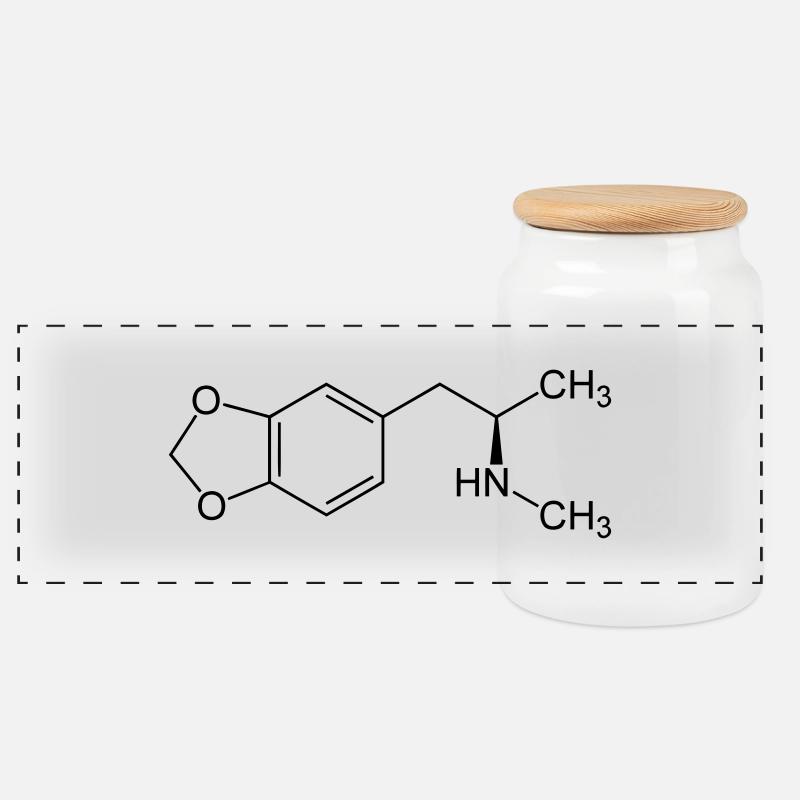 MDMA - Boîte à biscuits avec couvercle en bois - blanc