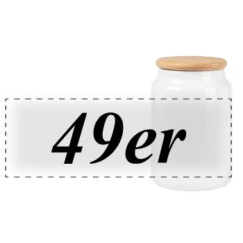 49er_black-svg - Panorama Keksdose mit Holzdeckel - Weiß - Vorne