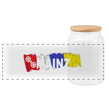 MAYENCE 4FB - Boîte à biscuits avec couvercle en bois - blanc - Devant
