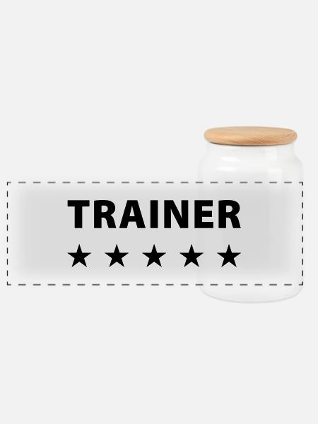 Trainer (dh) - Panorama Keksdose mit Holzdeckel - Weiß