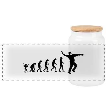 Forward march! - Panoramic Cookie Jar with Wooden Lid - white - Front