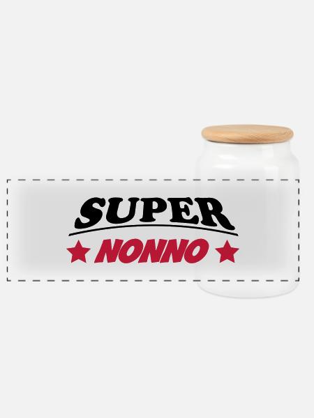 Super nonno 111 - Panorama Keksdose mit Holzdeckel - Weiß