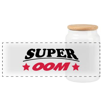 Super oom - Panorama Keksdose mit Holzdeckel - Weiß - Vorne