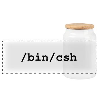 C-Shell - /bin/csh - Panorama Keksdose mit Holzdeckel - Weiß - Vorne
