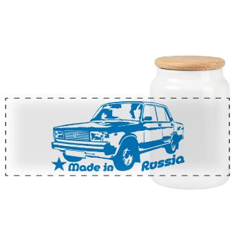 Lada Nova Riva 2105 1500 Signet 2107 - Panorama Keksdose mit Holzdeckel - Weiß - Vorne