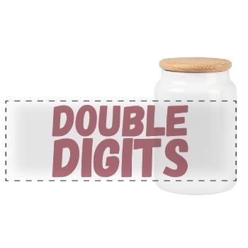 Cadeau de 10e anniversaire, 10 ans, pour garçons et filles - Boîte à biscuits avec couvercle en bois - blanc - Devant
