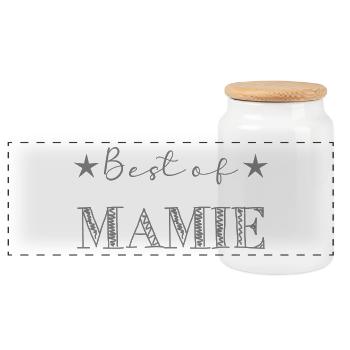 BONNE FÊTE MAMAN. MAMAN. FÊTE DES MÈRES - Boîte à biscuits avec couvercle en bois - blanc - Devant