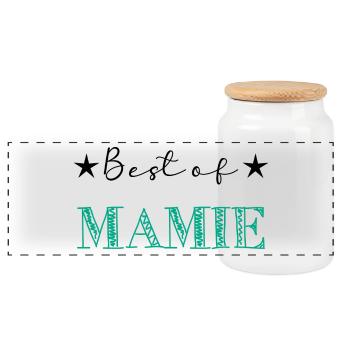 BONNE FÊTE MAMAN. MAMAN. FÊTE DES MÈRES - Boîte à biscuits avec couvercle en bois - blanc - Devant