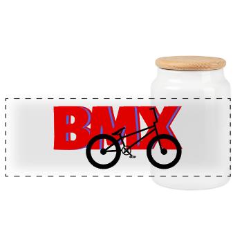 Chemise BMX Streetwear – Style Urbain - Boîte à biscuits avec couvercle en bois - blanc - Devant