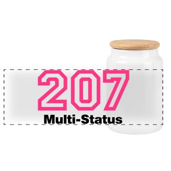 Error 207 | Fehler | Errormessage - Boîte à biscuits avec couvercle en bois - blanc - Devant