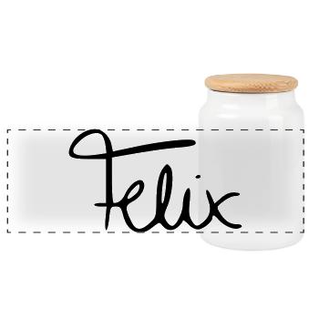 Felix - Panorama Keksdose mit Holzdeckel - Weiß - Vorne