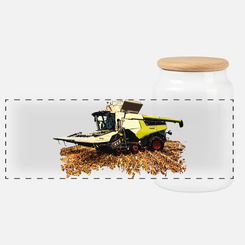 LEXION 8700 - Panorama Keksdose mit Holzdeckel - Weiß