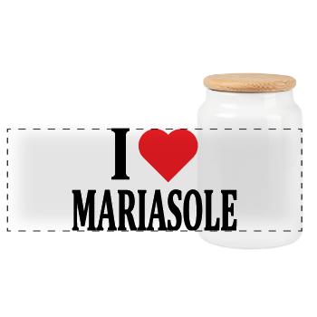 T-Shirt-Name Ich liebe Mariasole T-Shirt - Panorama Keksdose mit Holzdeckel - Weiß - Vorne