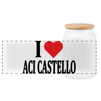 t-shirt J’adore Aci Castello T-shirt Sicilia - Boîte à biscuits avec couvercle en bois - blanc - Devant