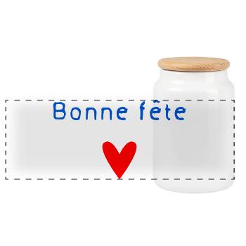 OMA. MUTTERTAG. ALLES GUTE ZUM OMA-TAG. ICH LIEBE DICH - Panorama Keksdose mit Holzdeckel - Weiß - Vorne